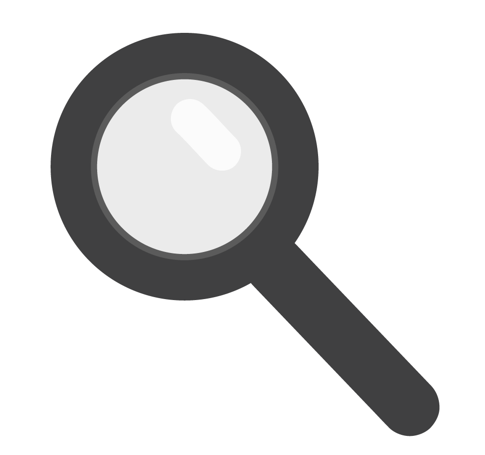 illustrated icon of a magnifying glass